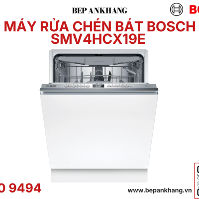 Máy rửa chén âm toàn phần Bosch SMV4HCX19E - Series 4 - Công nghệ sấy trao đổi nhiệt